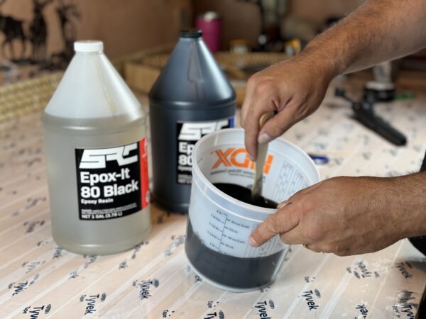 mixing black epoxy