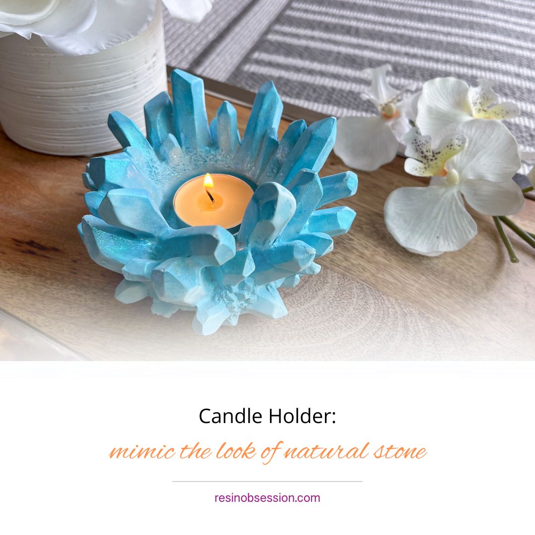 Candle Holder: Mimic the Look of Natural Stone