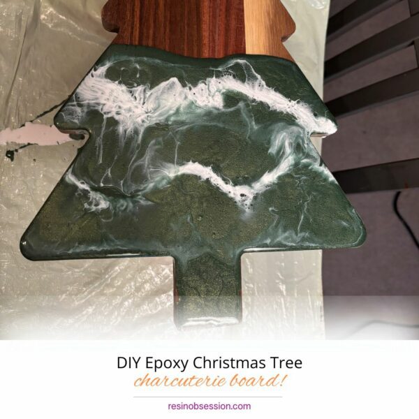 DIY Epoxy Christmas Tree Charcuterie Board!