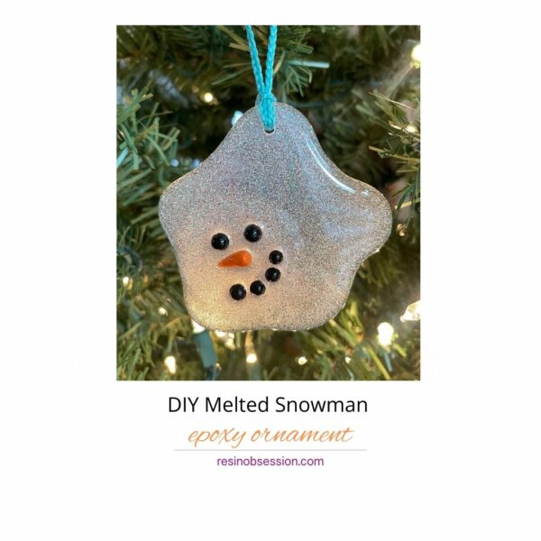 DIY Melted Snowman Epoxy Ornament